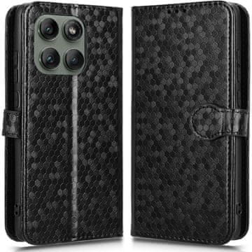 GS Motorola Edge 60 Pro novčanik s romboidnim preklopom, crna