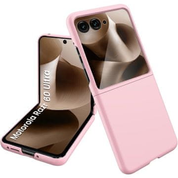 GS Futrola za Motorola Razr 70 Ultra / 60 Ultra, PC futrola, sa staklom, roza