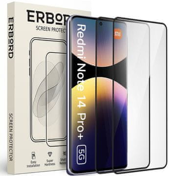 Overboard 2x kaljeno staklo za Xiaomi Redmi Note 14 Pro+ 5G, 3D full, staklo za cijeli ekran