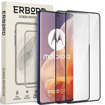 Overboard 2x kaljeno staklo za Motorola Moto G85, 3D full, staklo za cijeli ekran
