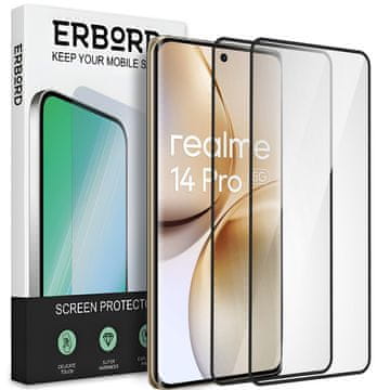 Overboard 2x kaljeno staklo za Realme 14 Pro 5G, 3D full, staklo za cijeli ekran