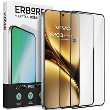 Overboard 2x kaljeno staklo za Vivo X200 Pro 5G, 3D full, staklo za cijeli ekran