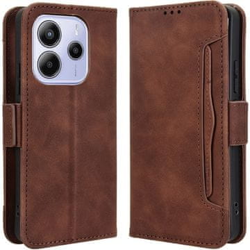 GS Preklopna futrola za Xiaomi Redmi Note 14 4G, utor za karticu, smeđa