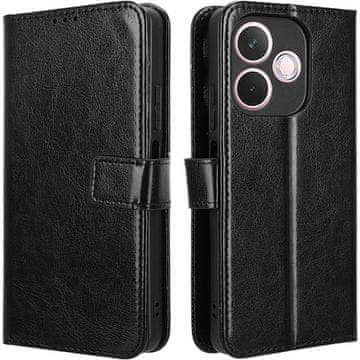 GS Preklopna futrola za Oppo A5 Pro 5G, novčanik Crazy Horse, crna