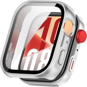 GS 2u1 futrola + kaljeno staklo za Huawei Watch Fit 4, srebrna