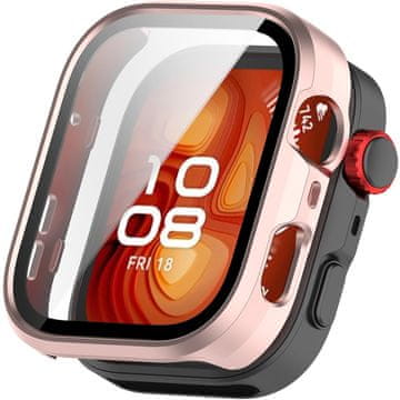 GS 2u1 futrola + kaljeno staklo za Huawei Watch Fit 4 Pro, roza