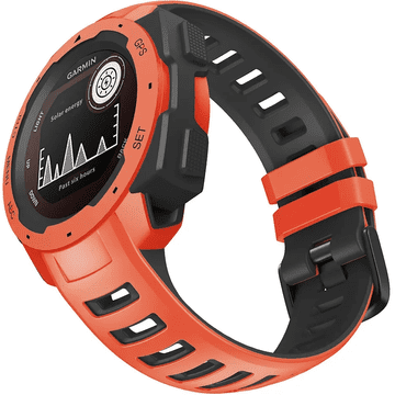 GS Dvobojni silikonski remen za Garmin Instinct - crni i crveni