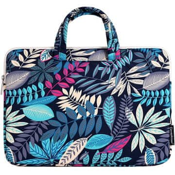 GS Torba za laptop 13" s uzorkom velikih listova - plava