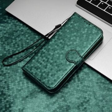 GS Preklopna futrola za Motorola Moto G86 Power 5G, novčanik u obliku romboidnog uzorka, zelena