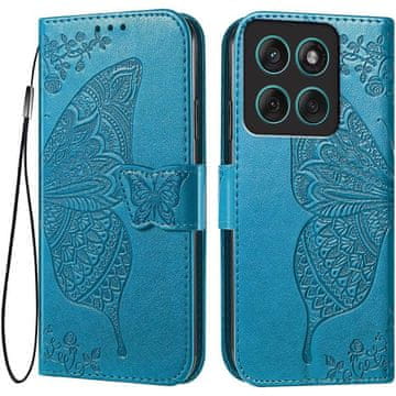 GS Preklopna futrola za Motorola Moto G86 5G, leptir, plava