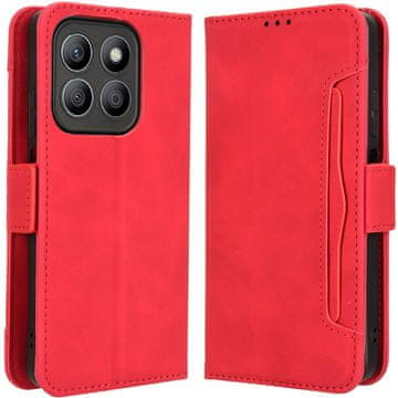 GS Preklopna futrola za Motorola Moto G86 5G, utor za karticu, crvena