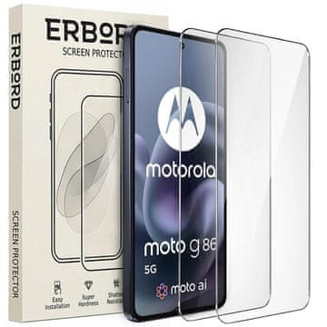 Overboard 2x kaljeno staklo za Motorola Moto G86 Power 5G, 3D full, staklo za cijeli ekran