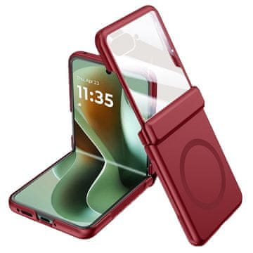 GS Zaštitna futrola s MagSafeom za Motorola Razr 70 Ultra / 60 Ultra - crvena