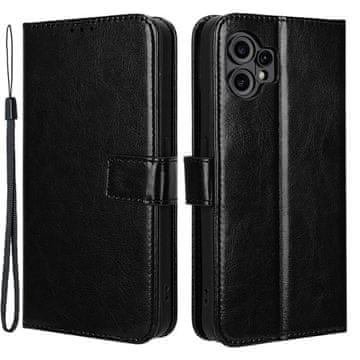 GS CMF Nothing Phone 2 Pro Crazy Horse novčanik s preklopnom futrolom, crna
