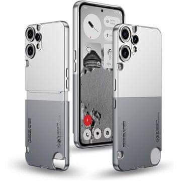 GS CMF Nothing Phone 2 Pro maskica - Kontrastna maskica s potpunom zaštitom - Srebrna/Siva