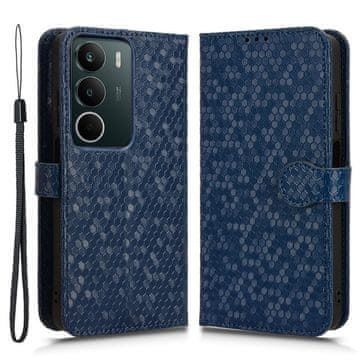 GS Realme C71 novčanik s romboidnim preklopnim uzorkom, plava