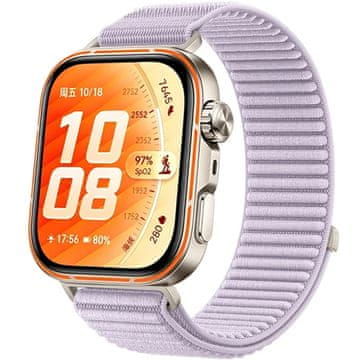 GS Najlonski remen za Huawei Watch Fit 4 / 4 Pro / 3, svijetloljubičasta