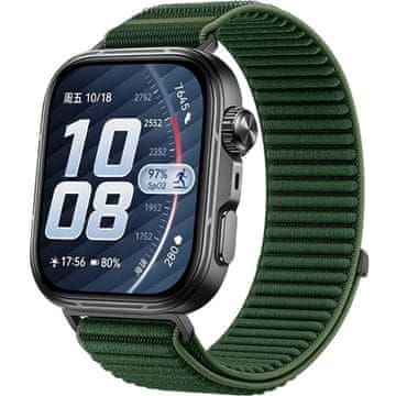 GS Najlonski remen za Huawei Watch Fit 4 / 4 Pro / 3, tamnozelene boje