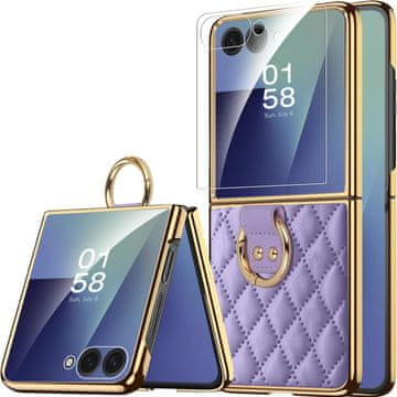 Overboard Kožna futrola s prstenom za Samsung Galaxy Z Flip 7 - ljubičasta