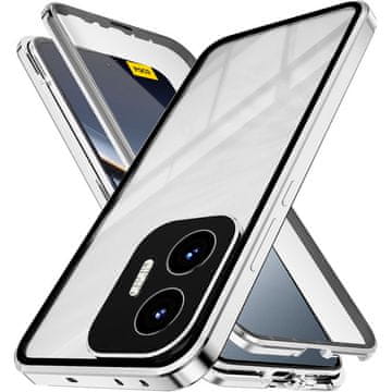 GS Futrola za Xiaomi Poco F7, magnetsko dvostruko staklo, srebrna
