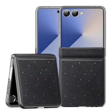 Dux Ducis Stex Series maskica za Samsung Galaxy Z Flip7 5G - crna koža
