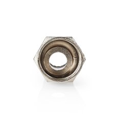 Nedis F konektor Ravni Muški Poniklani 75 Ohm Na navijanje Promjer ulaznog kabela 7 4 mm Legura cinka Srebro 25 kom Plastična vrećica
