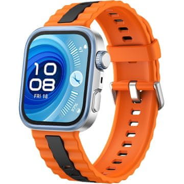 GS Silikonski remen za Huawei Watch Fit 4 / 4 Pro / 3, narančasta / crna