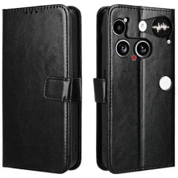 GS Crazy Horse novčanik s preklopnom futrolom za Nothing Phone 3 5G, crna