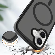 Overboard Set futrola za iPhone 17, mat futrola, za MagSafe, mat crna + zaštitna folija za ekran