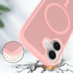 Overboard Set futrola za iPhone 17, mat futrola, za MagSafe, mat roza + zaštitno staklo za ekran