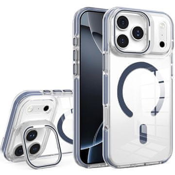 Overboard Futrola za iPhone 17 Pro Max, spremna za MagSafe, sa stalkom, prozirna s tamnoplavim detaljima