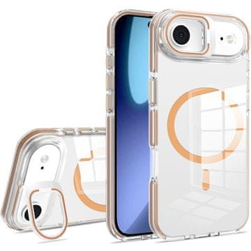 Overboard Futrola za iPhone Air, spremna za MagSafe, sa stalkom, prozirna sa zlatnim detaljima