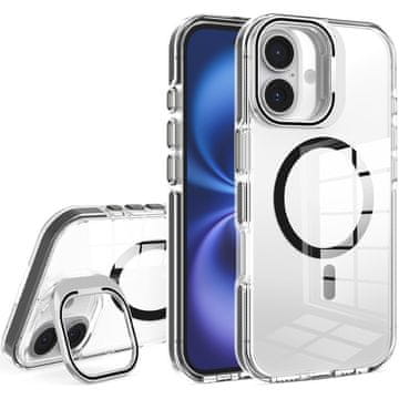 Overboard Futrola za iPhone 17, otporna na MagSafe, sa stalkom, prozirna s crnim detaljima