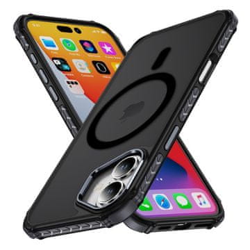 Overboard Oklopna futrola za iPhone 17, mat futrola, za MagSafe, mat s crnim okvirom