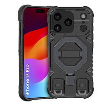 Overboard Armor maska za iPhone 17 Pro, otporna na MagSafe, sa stalkom, crna