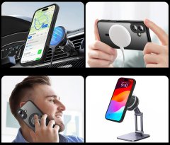 Overboard Set futrola za iPhone 17, mat, Magsafe, crna + zaštitna folija za ekran