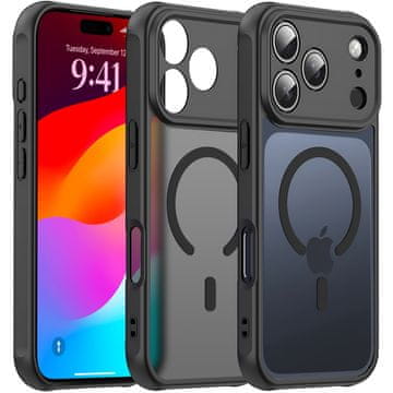 Overboard Futrola za iPhone 17 Pro, spremna za MagSafe, mat sa zaštitom za kameru, crna