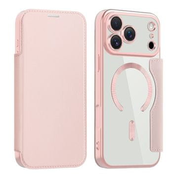 GS Preklopna futrola za iPhone 17 Pro Max, RFID novčanik MagSafe sa zaštitom za kameru, ružičasta