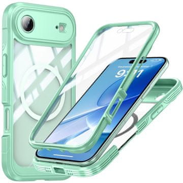 Overboard Futrola za iPhone Air, otporna na udarce, sa staklom, za MagSafe, zelena