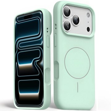 GS Silikonska maskica za iPhone 17 Pro Max - kompatibilna s MagSafeom, otporna na udarce, zelena