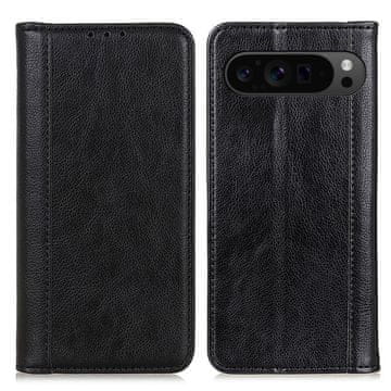 GS Preklopna futrola za Google Pixel 10 Pro XL / 9 Pro XL, koža s džepom, crna