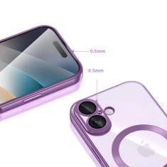 Overboard Set Electro MagSafe futrola za iPhone 17 - ljubičasta + zaštitna folija za ekran