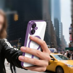 Overboard Set Electro MagSafe futrola za iPhone 17 - ljubičasta + zaštitna folija za ekran