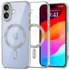 Overboard Set Electro MagSafe futrola za iPhone 17 - srebrna + zaštitna folija za ekran