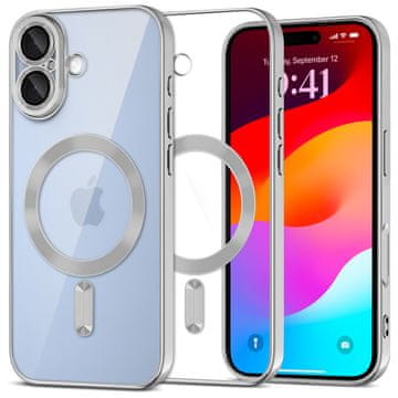 Overboard Electro MagSafe futrola za iPhone 17 - srebrna