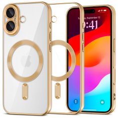 Overboard Set Electro MagSafe futrola za iPhone 17 - zlatna + zaštitna folija za ekran