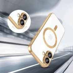 Overboard Set Electro MagSafe futrola za iPhone 17 - zlatna + zaštitna folija za ekran
