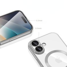 Overboard Set Electro MagSafe futrola za iPhone 17 - srebrna + zaštitna folija za ekran