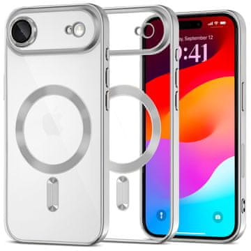 Overboard Maska za iPhone Air Electro MagSafe - srebrna