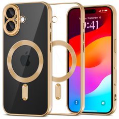 Overboard Set Electro MagSafe futrola za iPhone 17 - zlatna + zaštitna folija za ekran